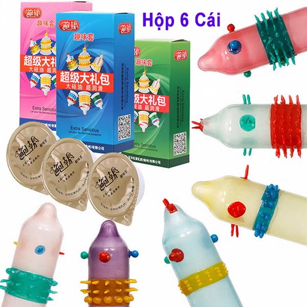 Bao cao su Runbo Big gân gai siêu kích thích – Hộp 6c