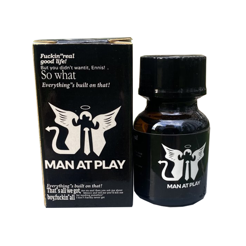 Chai hít kích thích Popper Man At Play đen 10ml chính hãnh dành cho Top Bot loại mạnh